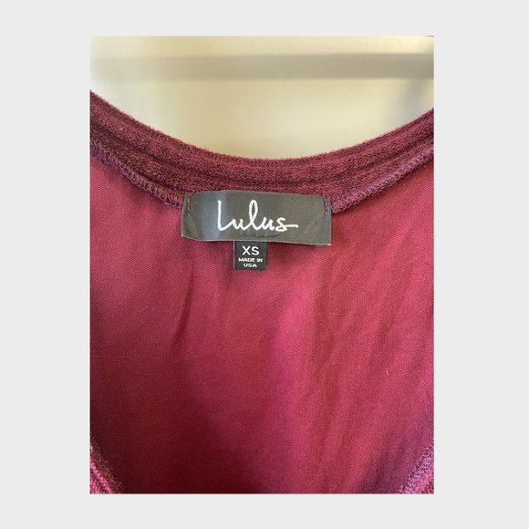 Rosaleen Burgundy Tie-Strap Ribbed Knit Midi Dress - Picture 8 of 8